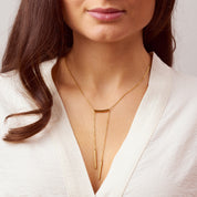 Balance Statement-Kette: Filigran und einzigartig. Perfekt für jeden Anlass, ob lässig oder elegant. Dieses Schmuckstück für Frauen ist 18k vergoldet, wasserfest und zieht alle Blicke auf sich